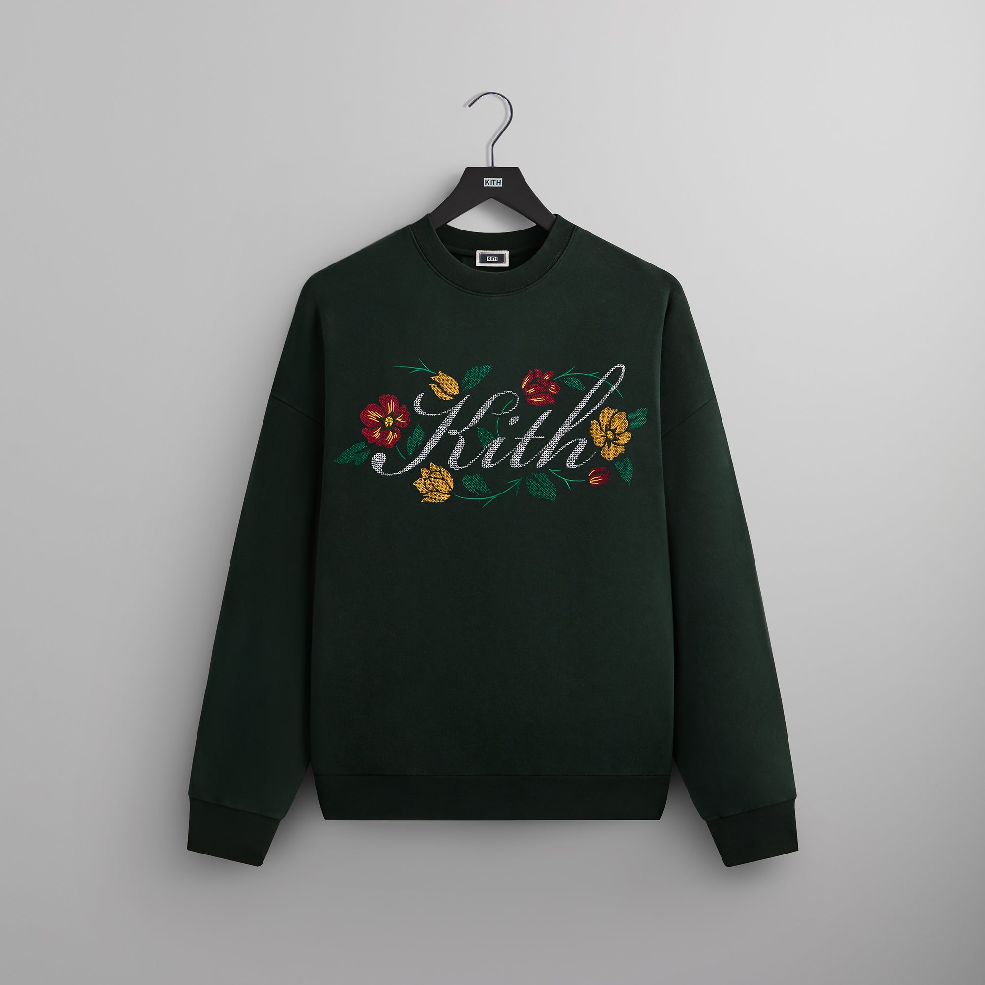 Kith Floral Script Nelson Crewneck - Stadium – Kith Canada