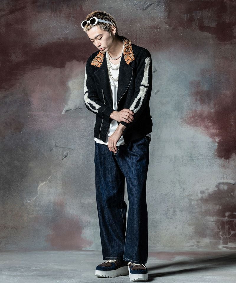 20%OFF【glamb(グラム)】Knit Riders Jacket ニットライダース