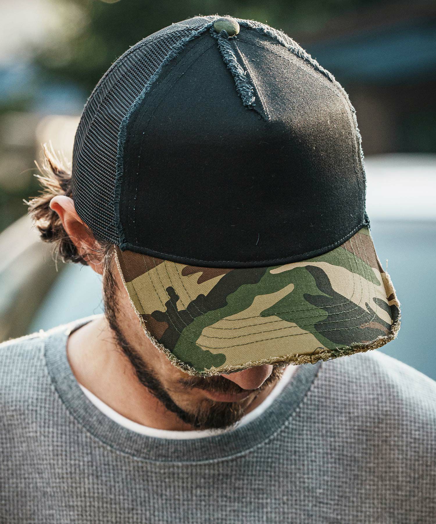 CAMBIO(カンビオ)】Cotton Damage Mesh Cap メッシュキャップ(OP-251