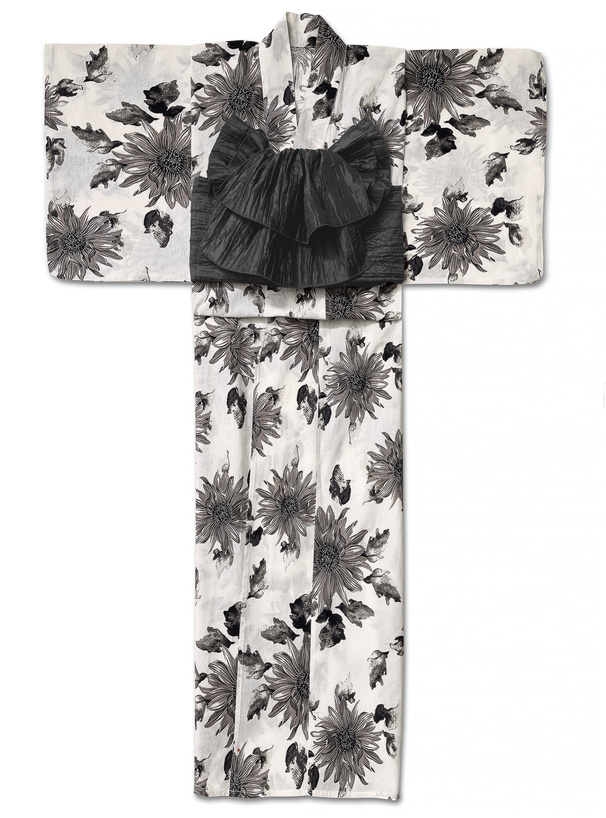 モノトーンひまわり浴衣セット[gi1507] | レディースファッション通販