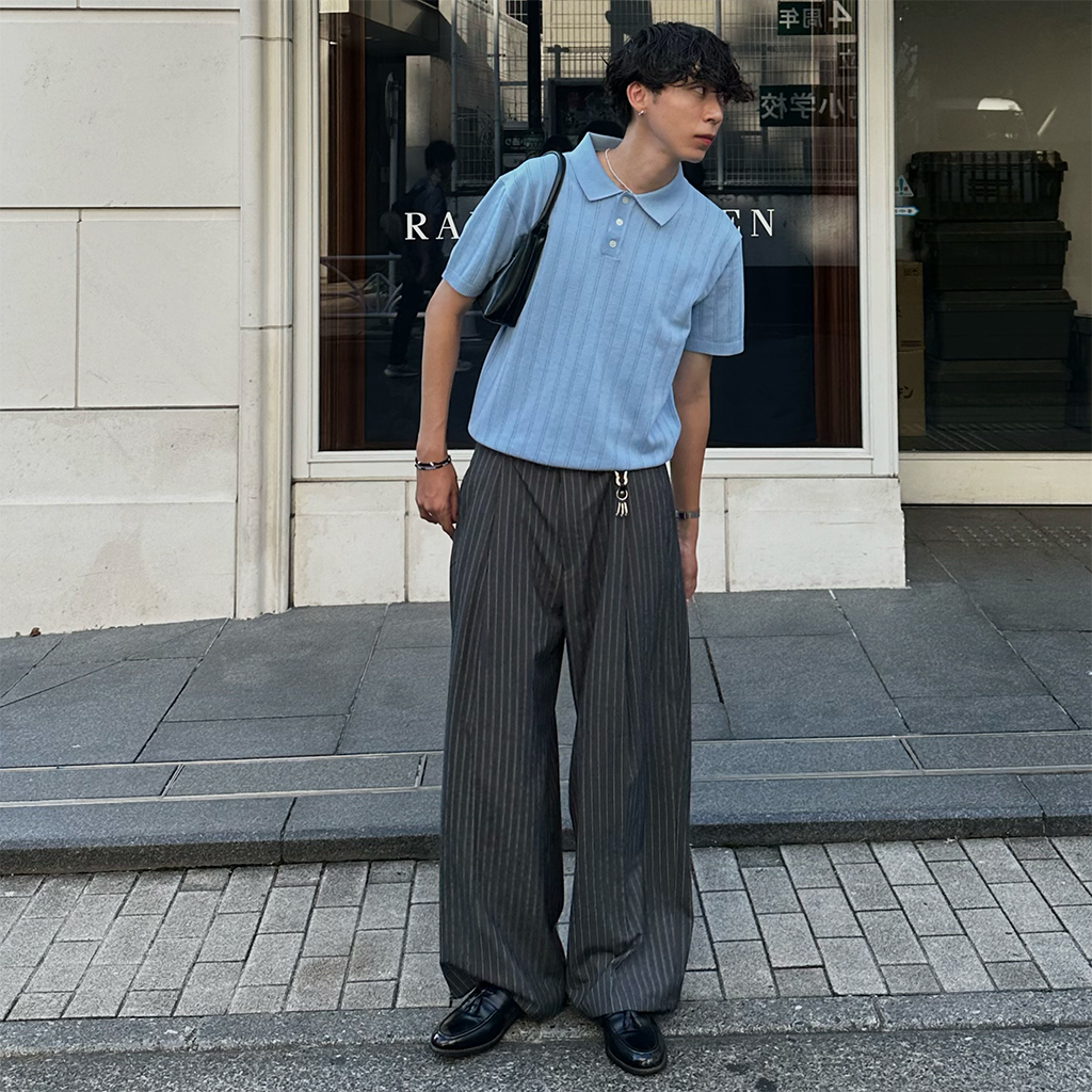 ストライプワイドスラックス | ファッション通販サイト NUGU