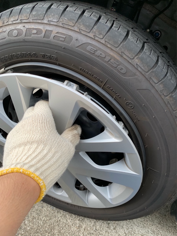 N-BOXスラッシュ純正ホイールトリムリング&ハーフホイールキャップ取付