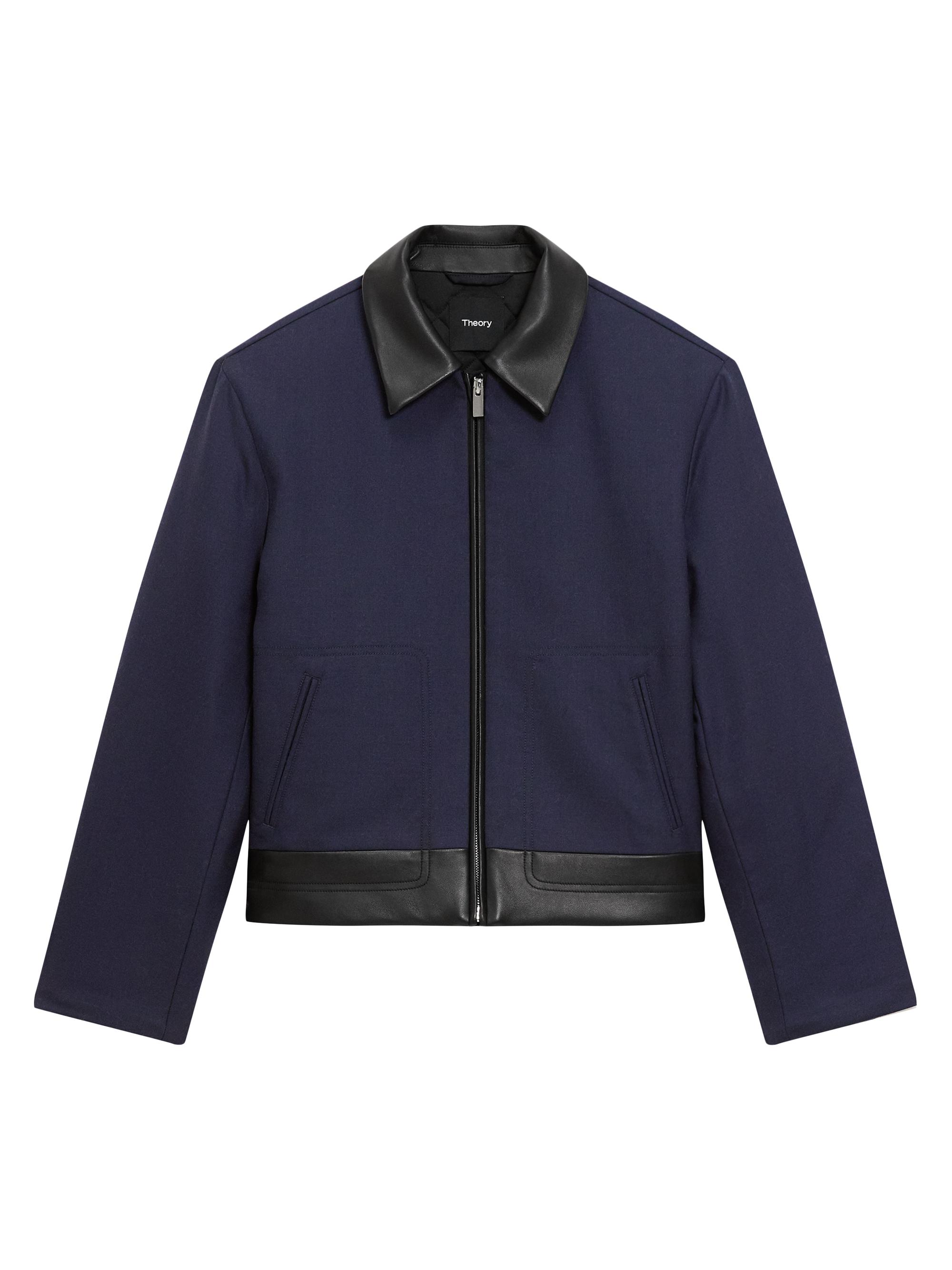 Theory Cotton-Blend Zip-Up Blouson Jacket | Saks Fifth Avenue