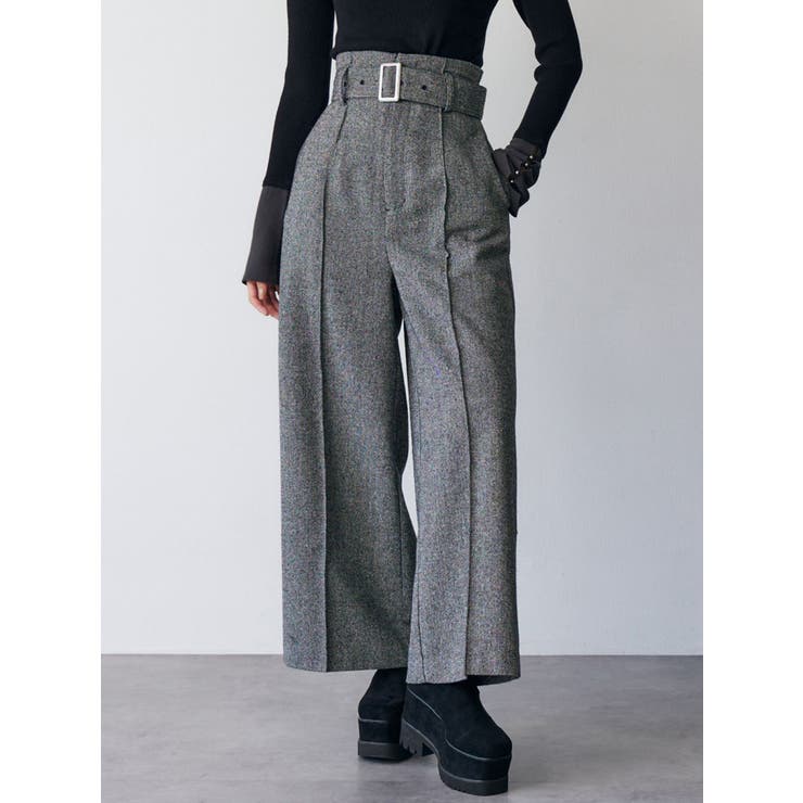 ネップツイードワイドパンツ[品番：MKSW0067114]｜MURUA（ムルーア）の