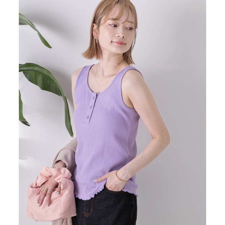 前ボタン ヘンリー タンクトップ[品番：ADEW0000591]｜ad thie