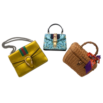 銀座本店で、グッチのバンブーシリーズのターンロック2wayショルダー