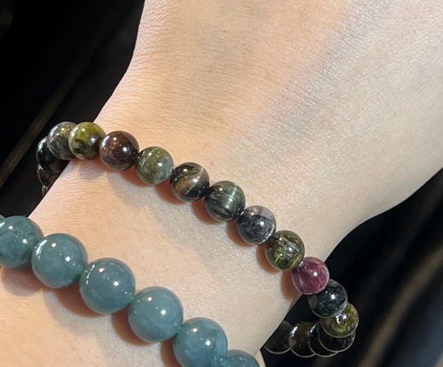 送料無料】台湾 ブルーウォーター翡翠 ブレスレット 翡翠ビーズ