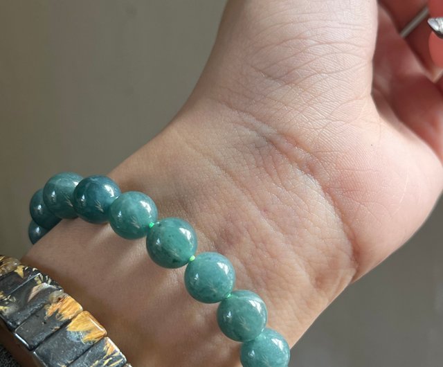 送料無料】台湾 ブルーウォーター翡翠 ブレスレット 翡翠ビーズ