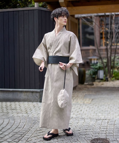 ASTRONOMY | 浴衣5点セット帯下駄扇子巾着男性浴衣- Buyee日本代购服务