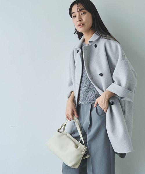 ウールミックスリバーコート