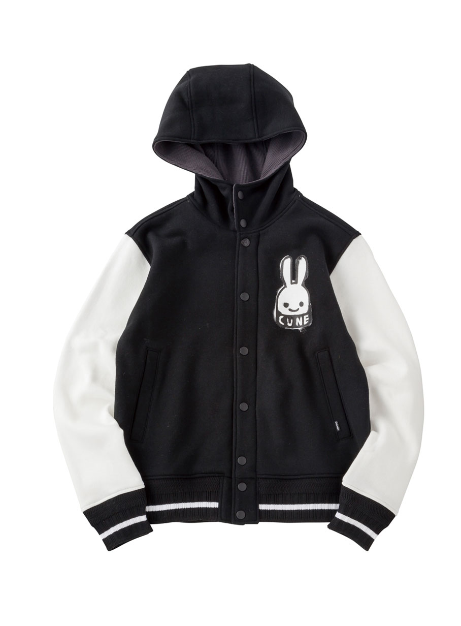 スウェットフードスタジャン｜ウサギがいる｜CUNE ONLINE STORE