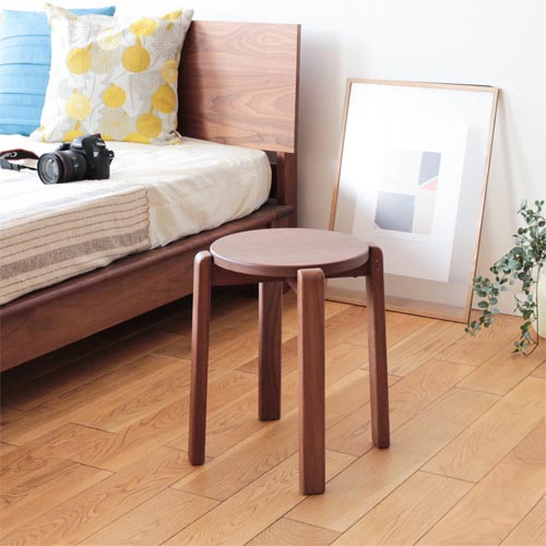 旭川家具 山室家具製作所 Alto アルト No.1 丸スツール 国産家具 無垢