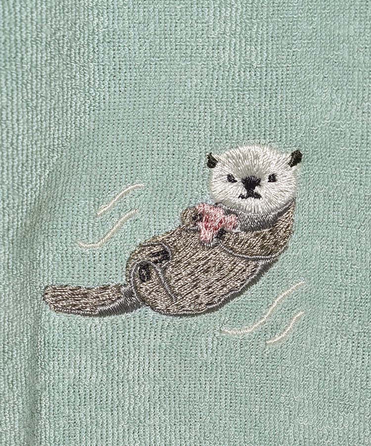 どうぶつ刺繍パイルルームウェア上下セット ルームウェア おうち時間