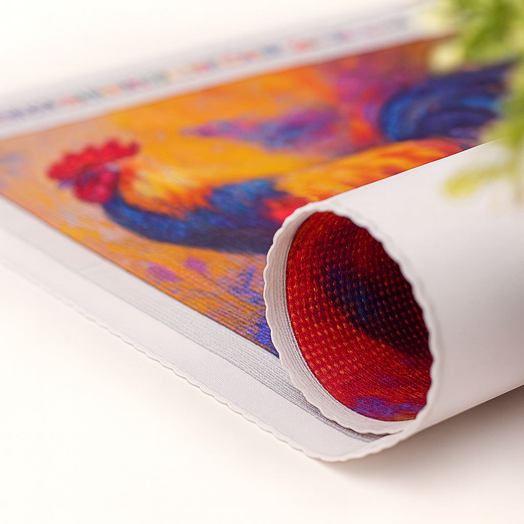 Orange Winter Swan Lake Diamond Painting Kit (Full Drill)