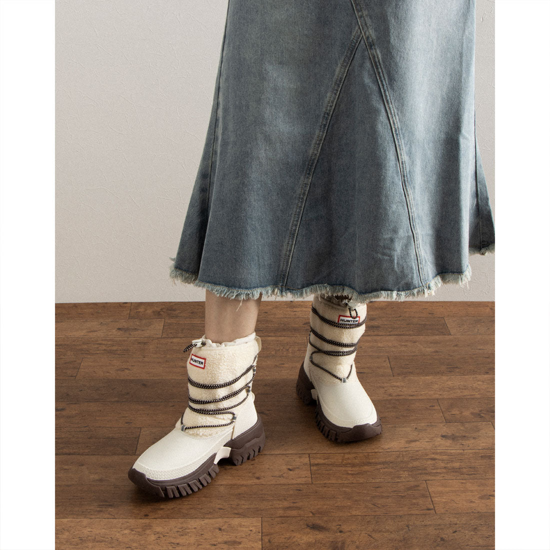 HUNTER Women's Wanderer Short Sherpa Snow Boots