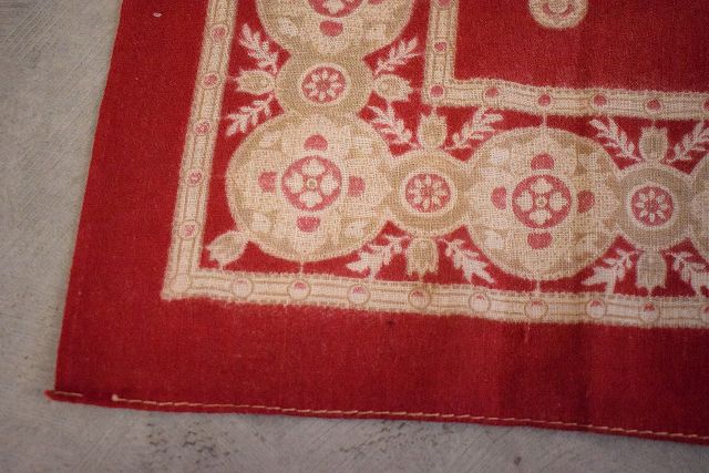 40年代 ターキーレッド バンダナ 赤 アンティーク ハンカチ インテリア
