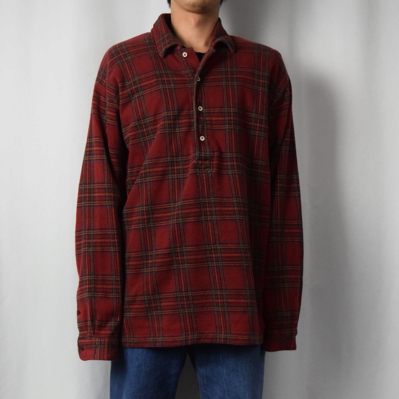 90s 90年代 ポロラルフローレン 赤 レッド プルオーバーシャツ