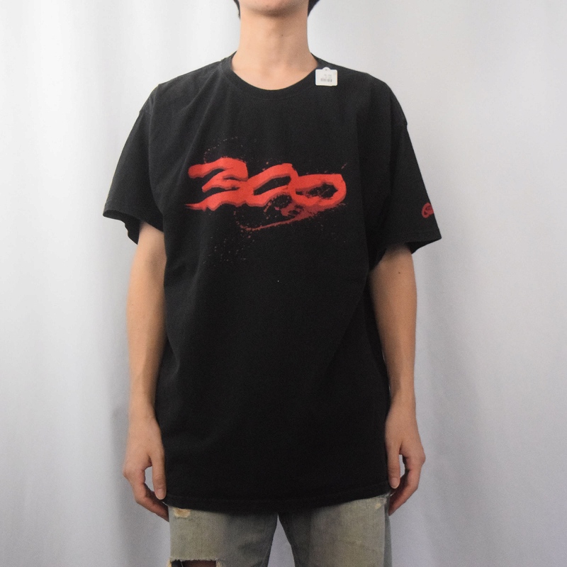 スリーハンドレッド 映画 ムービー 黒 ブラック 半袖 | ビンテージ古着