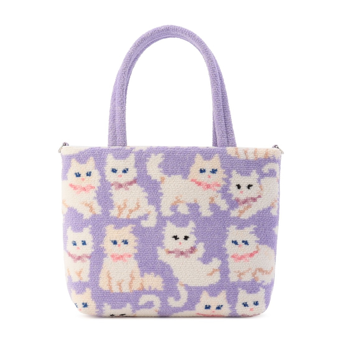 モフモフネコチャン バッグ L/MNC-260285（WEB限定）(ペールパープル