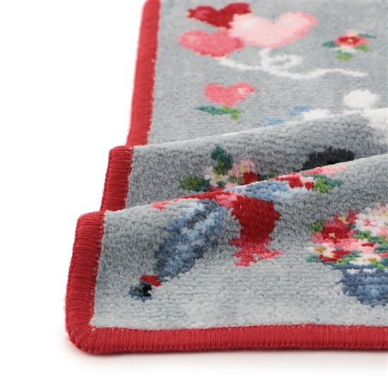 モンプティルル ハンカチ(ライトグレー×レッド): FEILER｜フェイラー