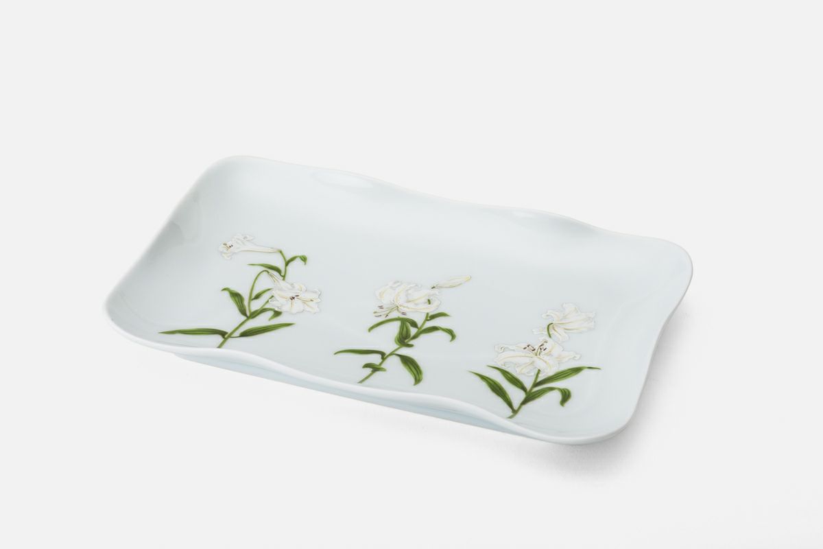 白百合 スクエアトレイ | 有田焼 深川製磁｜公式オンラインストア