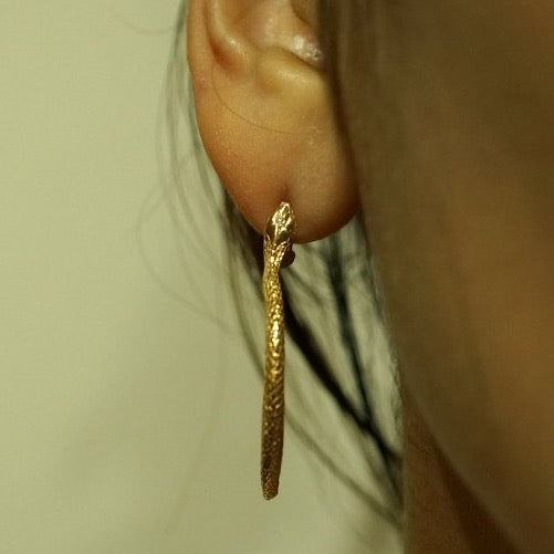 ELCAMI / Japanese rat snake Hoop Earring (EPS-076S/G) – Fuligo