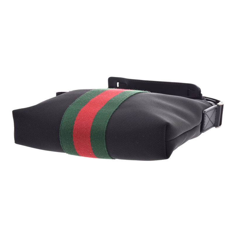 グッチショルダーバッグ シェリーライン 黒 ユニセックス キャンバス