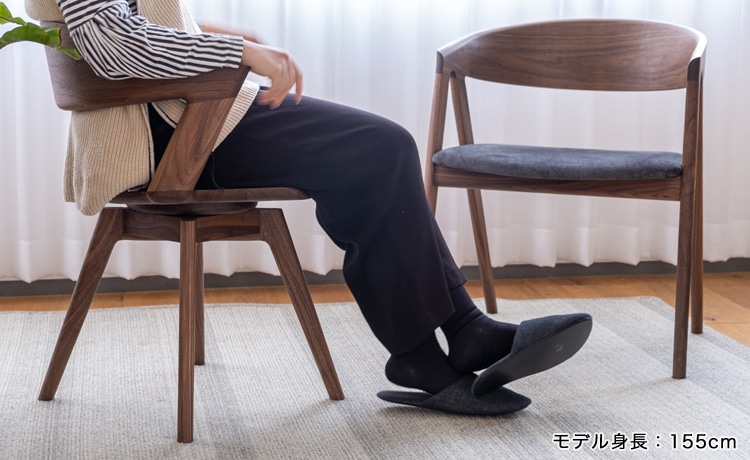 ヴィオラ チェア スウィベル ダイニングチェア/回転椅子 板座