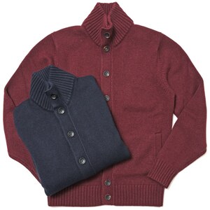 ZANONE（ザノーネ）5ゲージカシミアスタンドカラーニットカーディガン