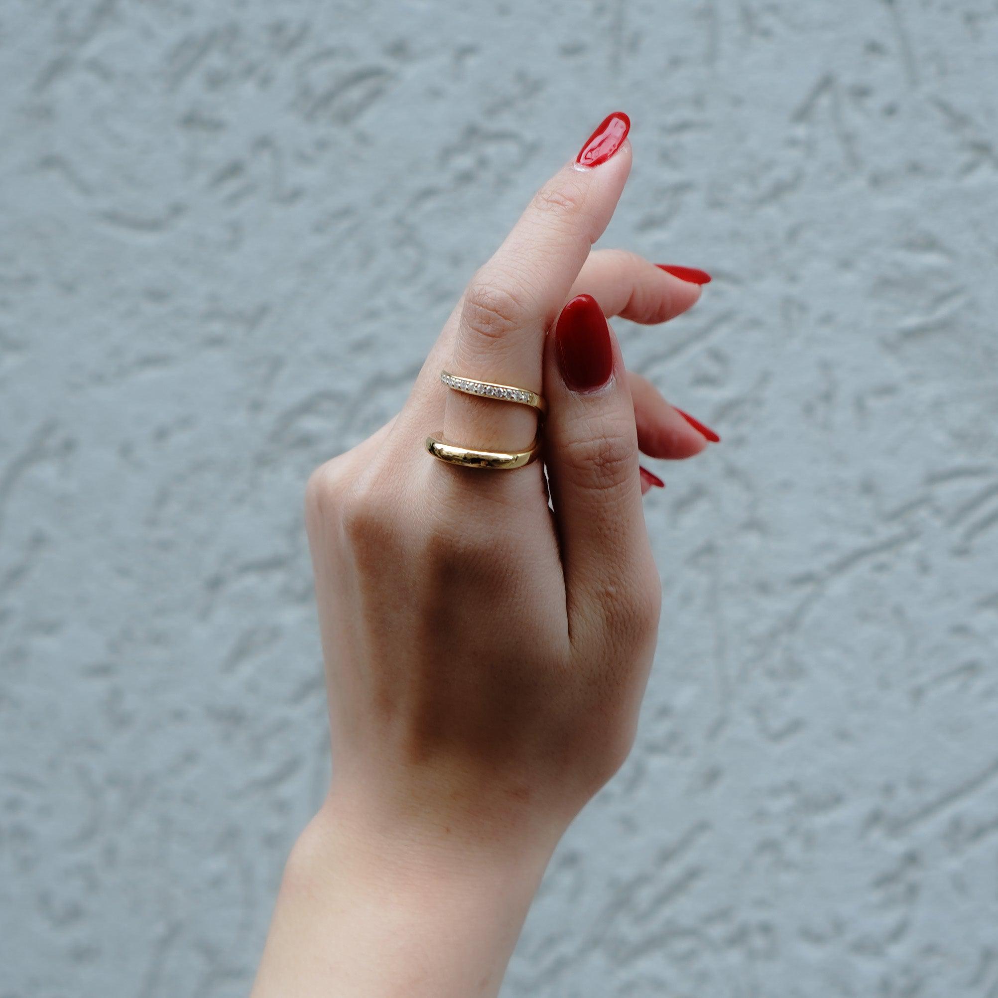 DOUBLE STRING MOISSANITE RING – GYPPHY