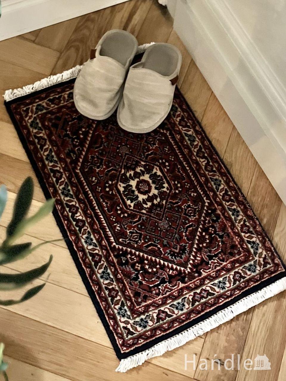 とってもおしゃれな玄関マット、ザンジャーンのペルシャ絨毯(m-9317-z