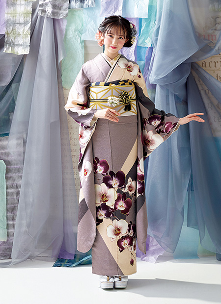 紫/パープル/モード/シンプル】の成人式振袖人気ランキング/No.3022