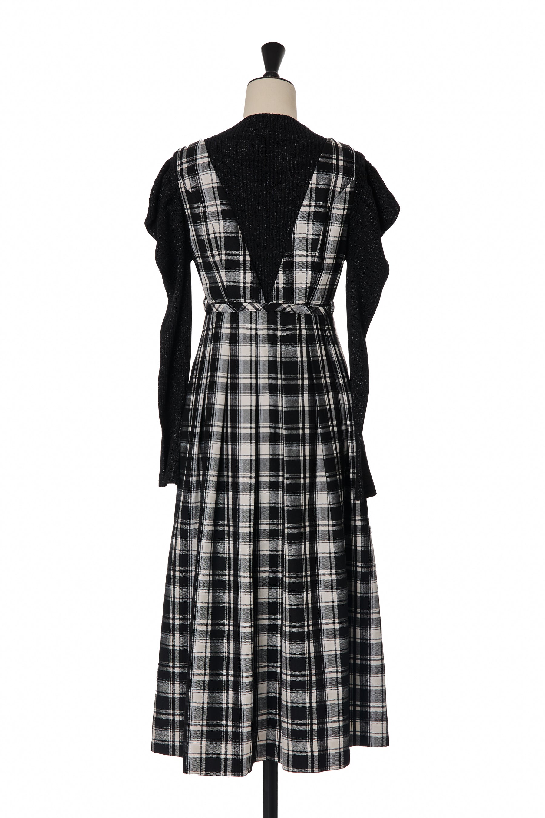 New color] Classic Plaid Jumper Dress