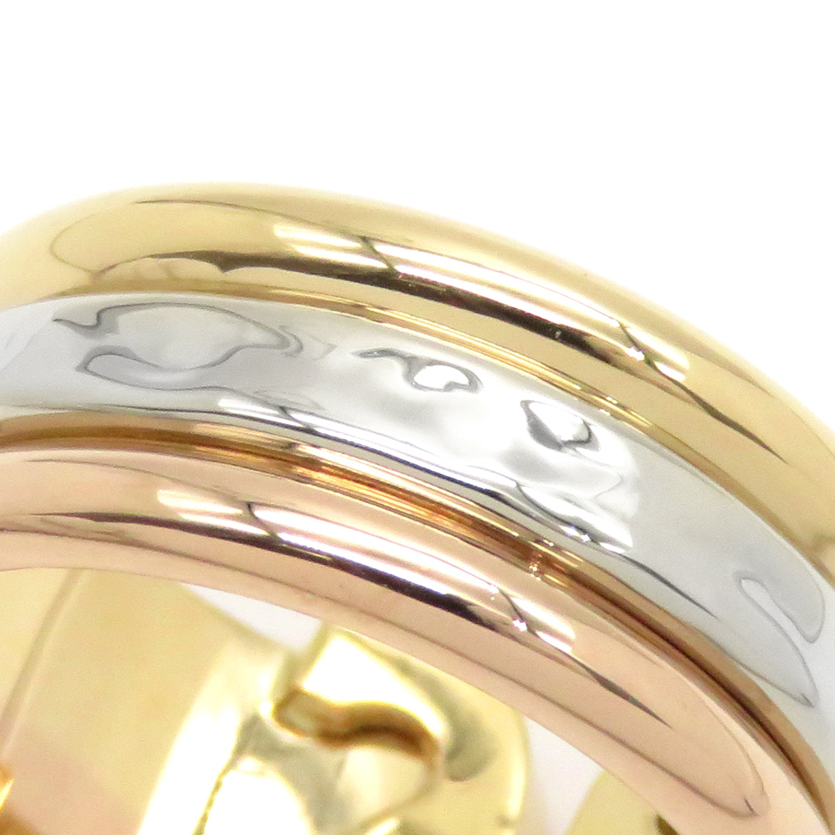 カルティエ Cartier 2Cリング ダイヤ イエローゴールドXピンクゴールド