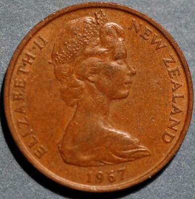 New Zealand 2 Cents 1967 Elizabeth II KM# 32 | eBay