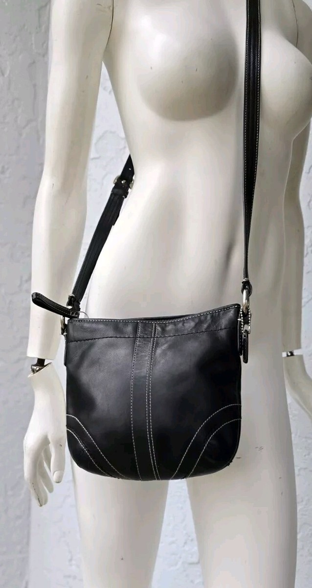 Vintage 2000 COACH Black Leather Soho Small Crossbody | eBay