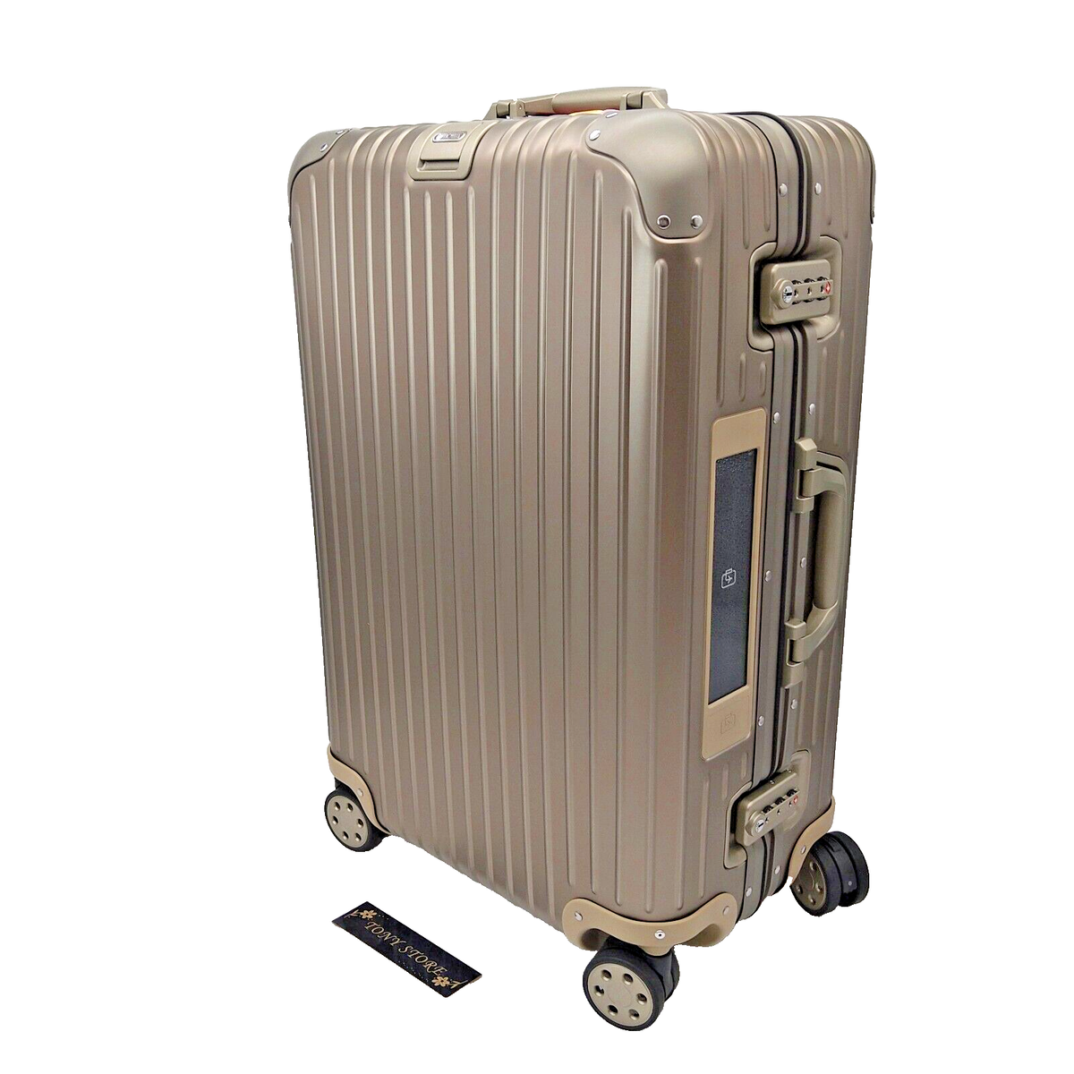 Rimowa Topas Titanium 67L Suitcase Silver Japan Rare Wheels