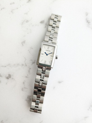 Seiko Credor 5A70-0Am0 Analog Quartz Women Aqua Blue Needle