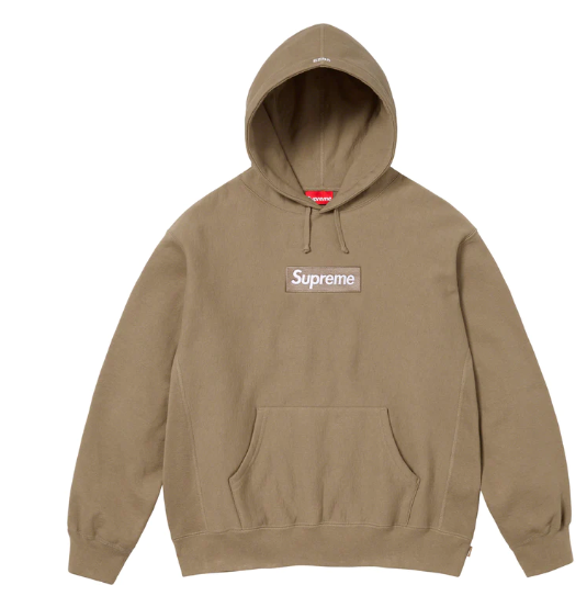 Supreme Box Logo Hoodie Dark Sand FW23 Size XL Ships Fast Hooded