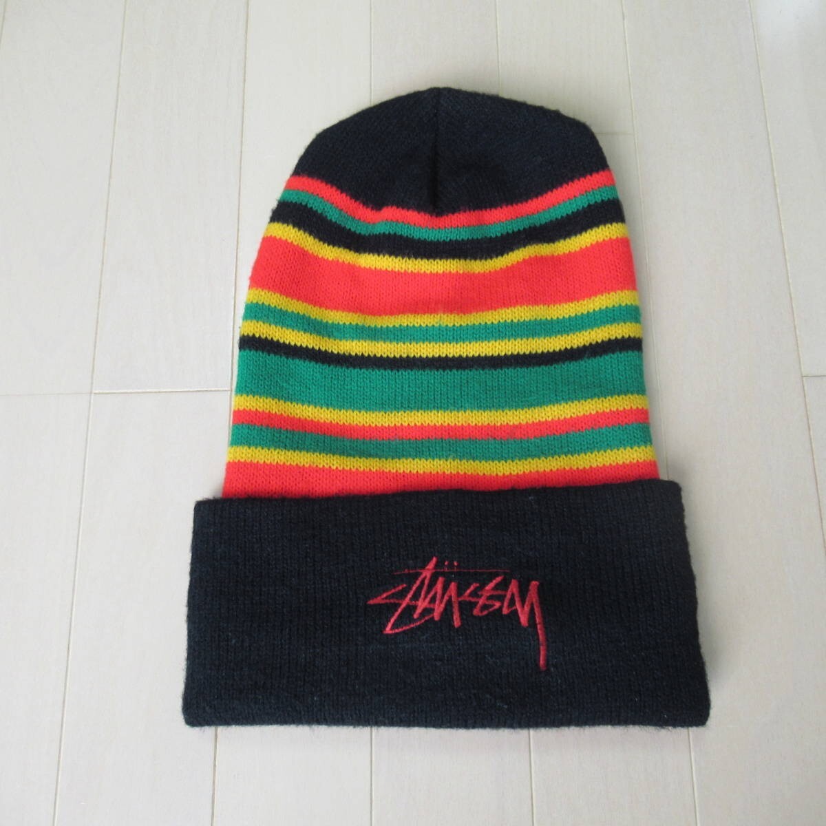 80s OLD STUSSY CAP Rasta Black Long Beanie | eBay