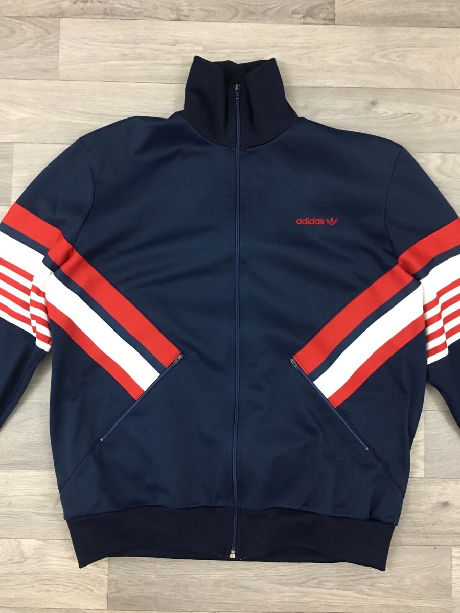 Vintage 70s Adidas Ventex Full Zip Track Jacket Made In France