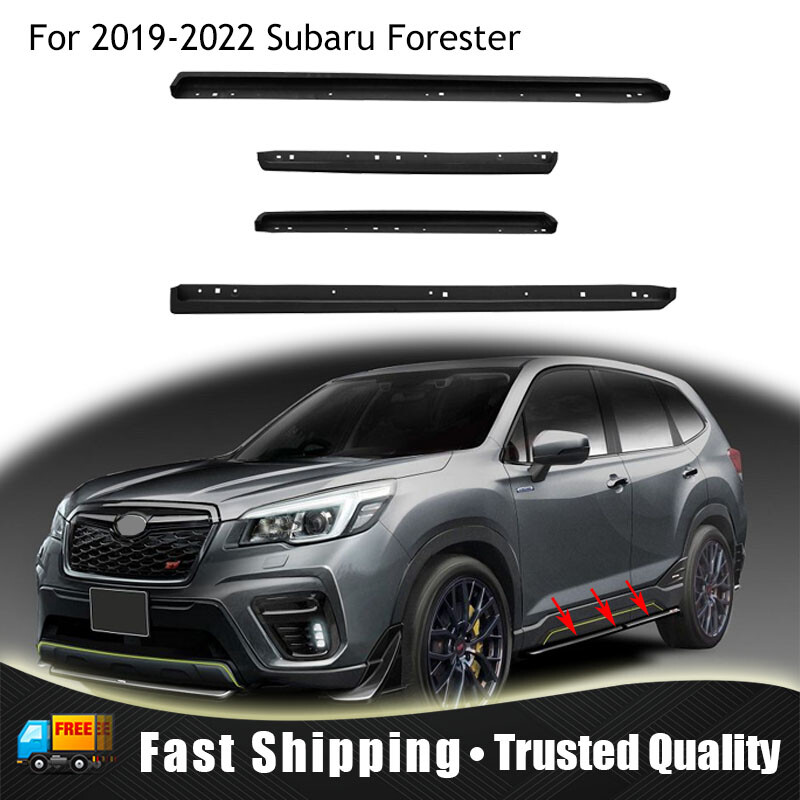Exterior Door Panel Trim Side Skirts For Subaru Forester 2019-2022