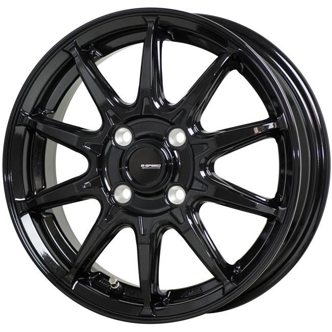 G.SPEED G05 14x4.5 +45 4x100 MBK Black Light Track Rims Kei Wheels