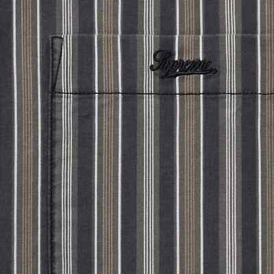 Supreme Loose Fit Multi Stripe S/S Shirt 3colors Black Blue Pink