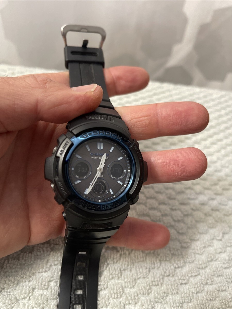 Casio G-Shock 5230 Model AWG-M100A in Blue/Black | eBay
