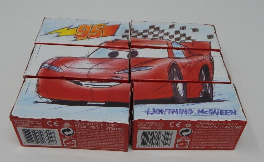 Disney Pixar Cars Lightning McQueen Puzzle Box Diecast set of 6pcs