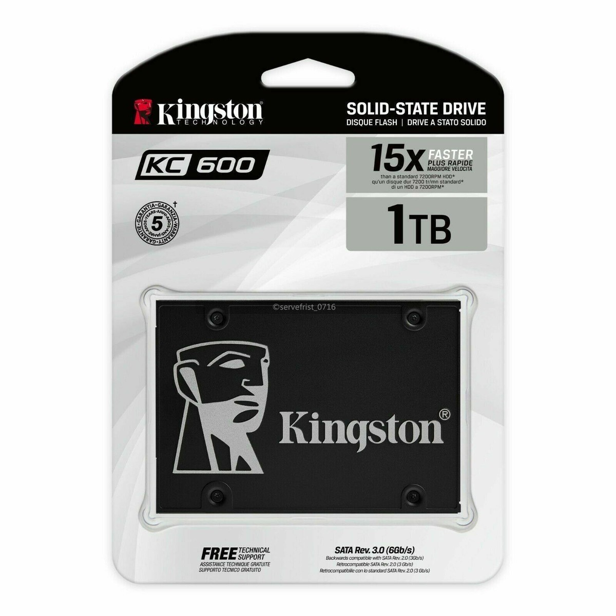 Kingston SSD KC600 1TB 2.5 inch SATA3 3D TLC | 1024 GB | 550MB/s