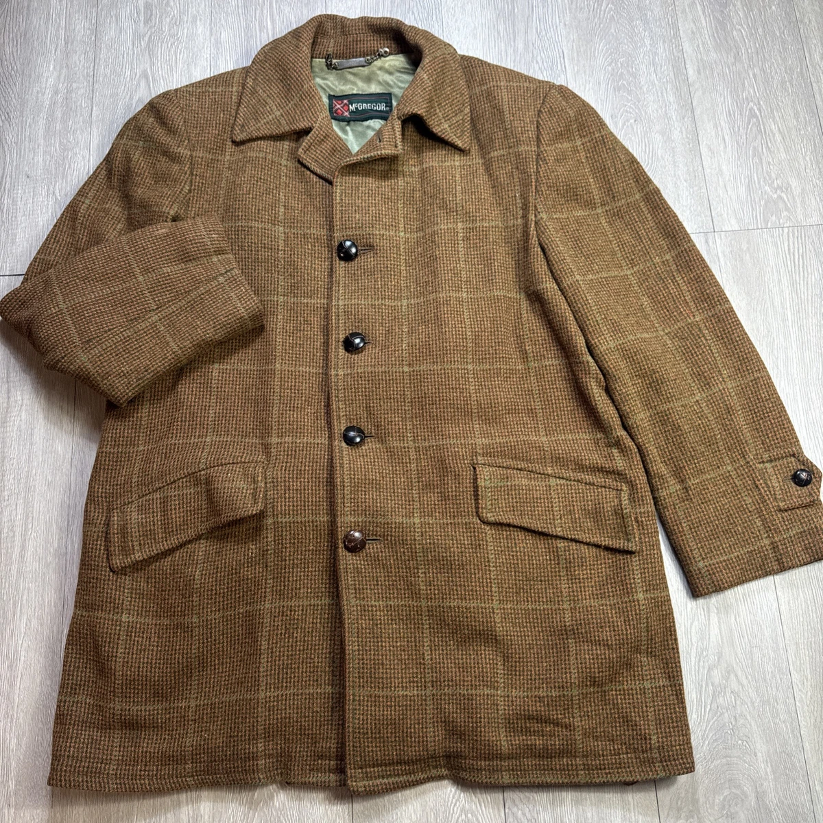 Tweed Overcoat In Vintage Outerwear Coats & Jackets For Men for