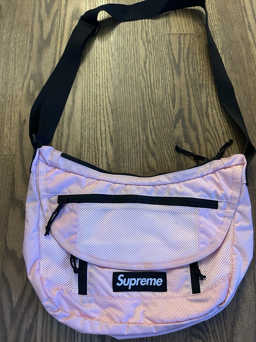 SS22 Supreme small messenger bag Pink Water Resistant Black Box