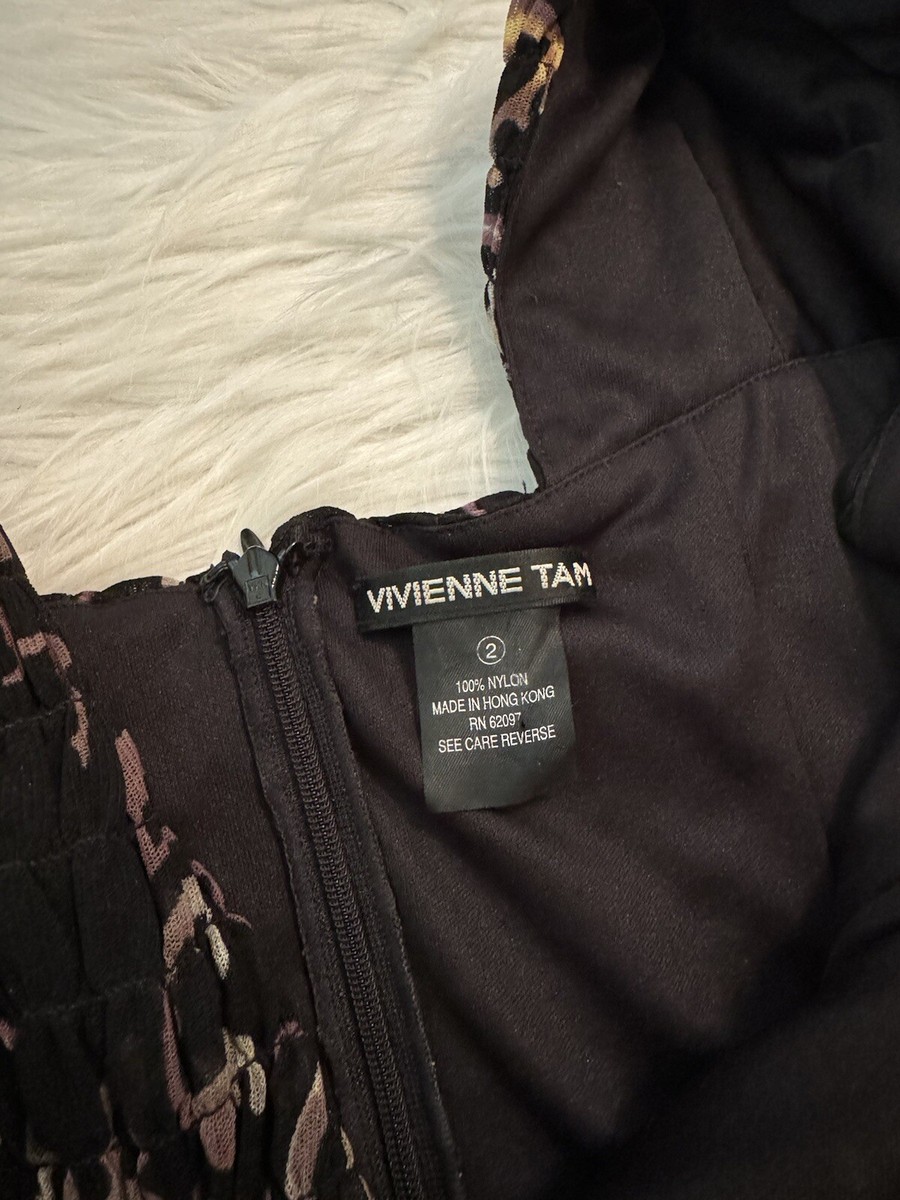 Vivienne Tam Dragon Print Dress Mesh Nylon 90s Vtg Size 2 | eBay